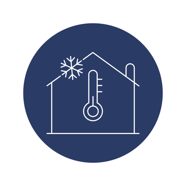 Room cooling measurement icon vector - Вектор,изображение