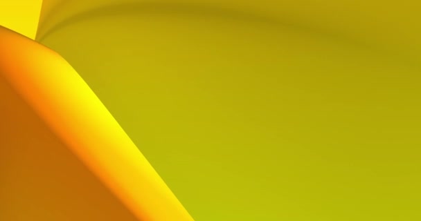 Fundo amarelo abstrato com linhas 3D laranja dinâmicas. imagens em loop. Animação 3D de linhas laranja. Fundo de vídeo moderno, animado, protetor de tela, espaço de cópia - Filmagem, Vídeo