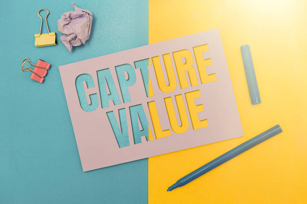 Kézírás jel Capture Value. Fogalmi fotó Ügyfélkapcsolat Kielégítő igények Márka Erő Megőrzés Flashy Iskola Irodai kellékek, Tanítási Gyűjtemények, Írási eszközök, - Fotó, kép