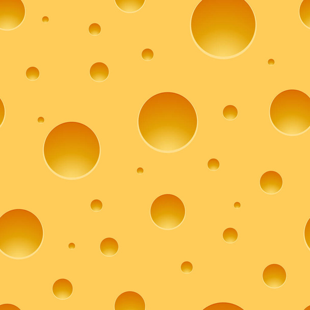 Cheese slice icon in flat style. Milk food vector illustration. Breakfast  seamless pattern business concept. - Vecteur, image