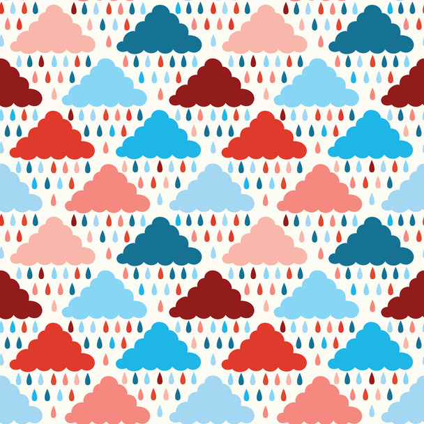 Rain seamless pattern - Vektori, kuva