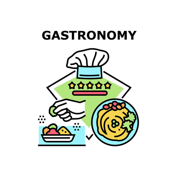 Gastronomy icons vector illustrations - Vektor, Bild