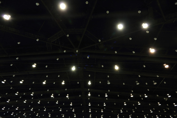 light decoration at the roof in arena hall - Photo, Image