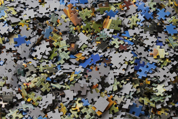 abstract background with colorful puzzle pieces - Foto, Bild