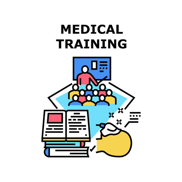 Illustration vectorielle icône de formation médicale - Vecteur, image