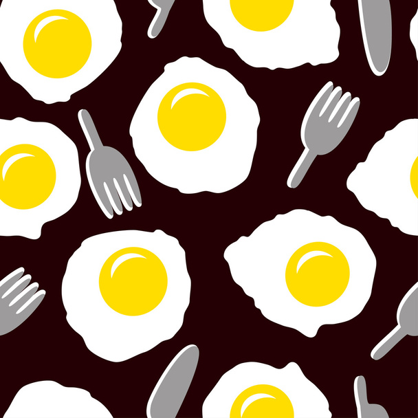 Seamless pattern with scrambled eggs - Vector, Image