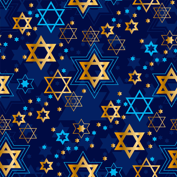Israël Magen David étoile modèle sans couture pour Hanoucca sélébration - Vecteur, image