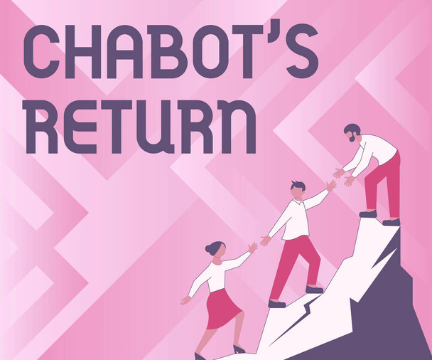 Szöveg megjelenítése Chabot S Return. Üzleti ötlet a beszélgetés visszatérése hallható vagy szöveges módszerrel -42553 - Fotó, kép