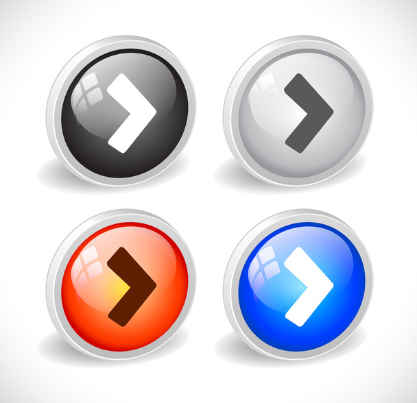 Color 3d buttons for web. - Vektor, Bild