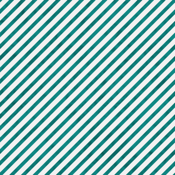 Bright Teal and White Striped Pattern Repeat Background - Photo, Image