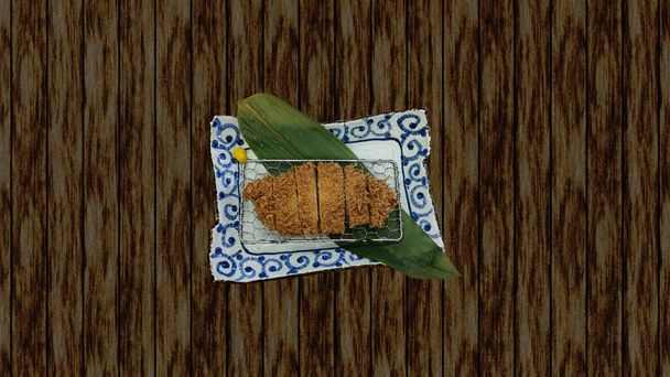 The Cutlet with grated carrots on ceramic dish - Photo, Image