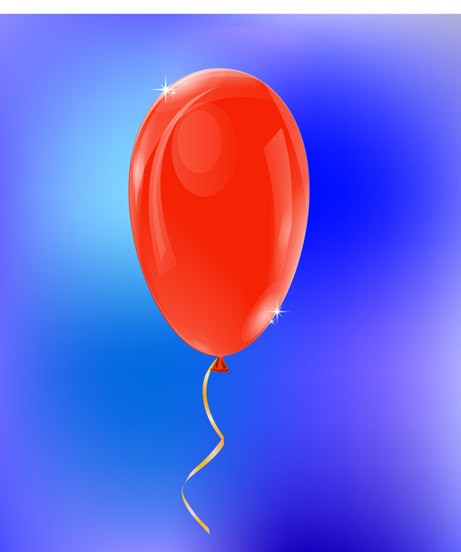 rode ballon, vectorillustratie - Vector, afbeelding