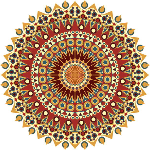 Round Ethnic Pattern - Vector, imagen