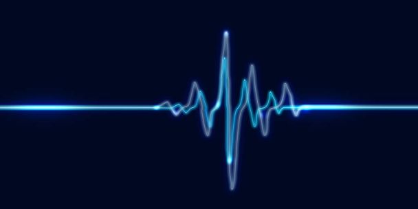 coração onda linha equalizador pulso abstrato fundo 3d ilustração - Foto, Imagem