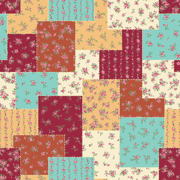 Seamless continuous pattern with floral pattern, - ベクター画像