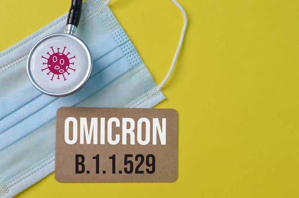 Omicron variant of covid. New strain of coronavirus. South Africa Coronavirus variant - Foto, Imagem