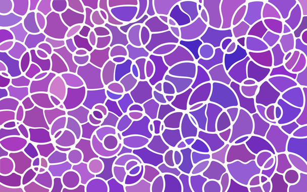 abstract vector stained-glass mosaic background - purple and violet circles - ベクター画像