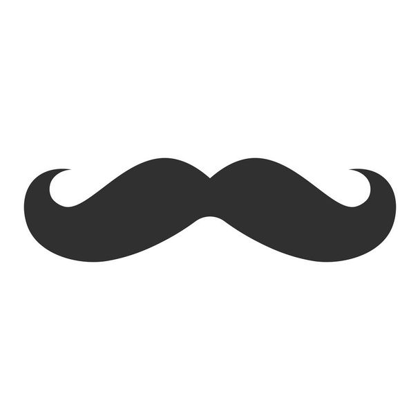 Retro mustache Icon Isolated on White Background. Simple illustration of italy mustache vector icon for web, applications - Vektor, Bild