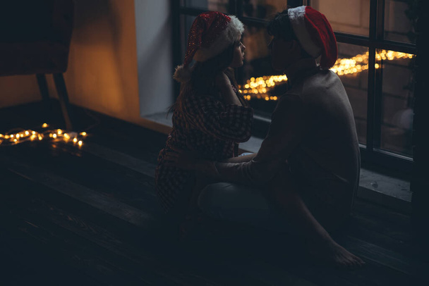 Boyfriend and girlfriend at Christmas.  - Fotografie, Obrázek