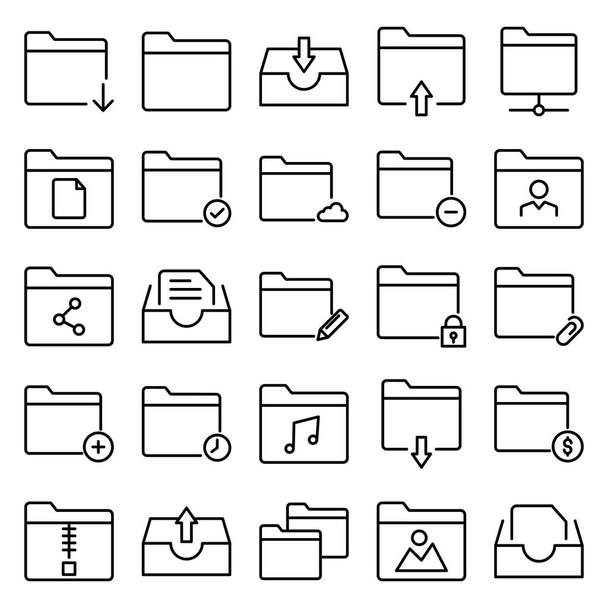 Folders Isolated Vector icon which can easily modify or edit - Vetor, Imagem