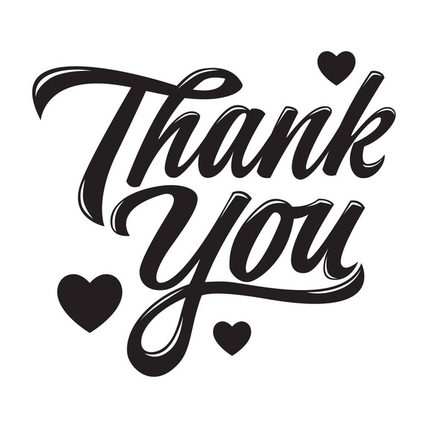 Thank You typography text vector illustration - Vector, Image