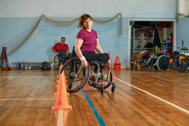 Competitions of the disabled at the stadium. - Foto, Imagem