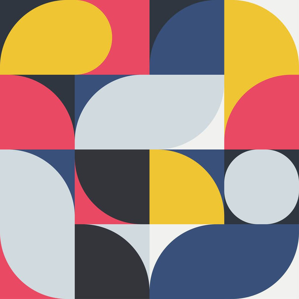 Geometrisches minimalistisches Muster mit einfachen Formen und Mustern. Abstraktes Vektordesign für Werbung, Web-Banner, Business und Tapeten. - Vektor, Bild