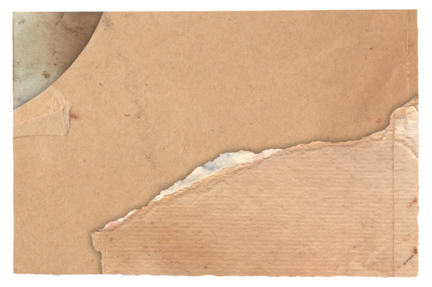 Antiguo papel retro de textura rugosa vintage con manchas quemadas y arañazos de fondo aislados - Foto, Imagen