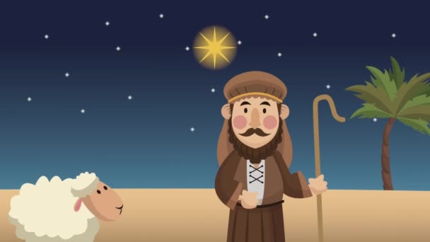Aziz Joseph ve kuzuyla Noel animasyonu - Video, Çekim