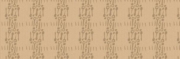 Textura de borde de papel corrugado reciclado de Ecru. Borde kraft marrón neutro estampado con efecto de textura acanalada. Cinta de embalaje Eco, cinta washi de regalo de papelería artesanal. - Foto, Imagen