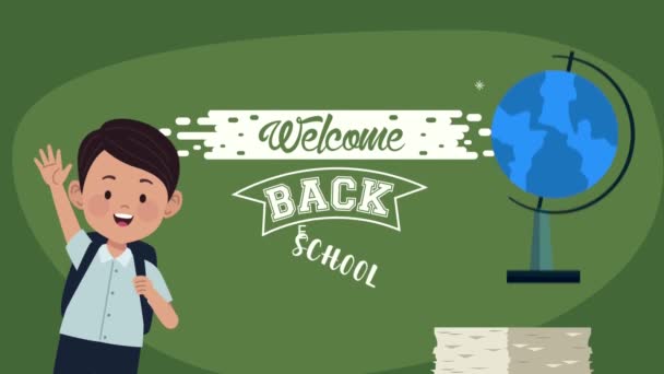 back to school lettering animation - Footage, Video