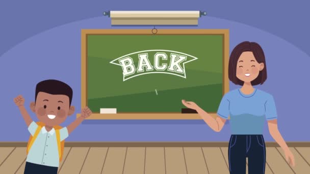 back to school lettering animation - Footage, Video