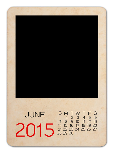 Calendario 2015 en la vieja foto vacía
 - Foto, Imagen