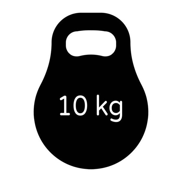 Um design de vetor na moda de kettlebell - Vetor, Imagem
