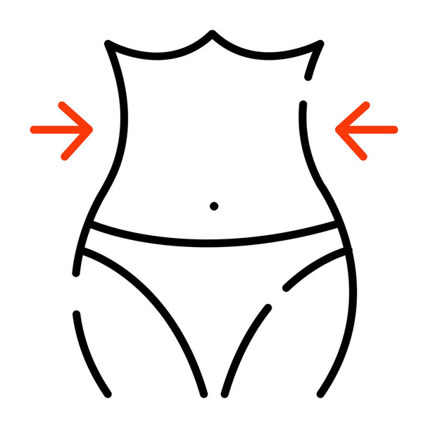 A trendy design icon of waistline  - Vector, Image