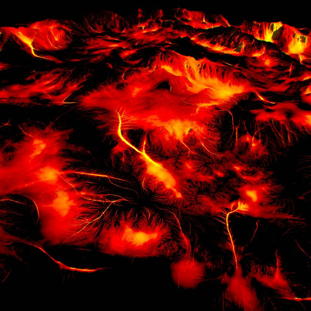 Τοπίο ροής ηφαιστειακής λάβας - Φωτογραφία, εικόνα