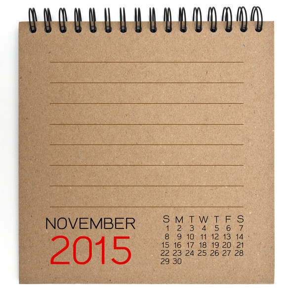 2015 カレンダー ブラウン テクスチャ紙 - 写真・画像