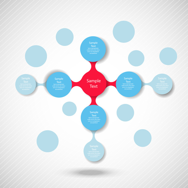 colorful round diagram metaball infographics - Vetor, Imagem