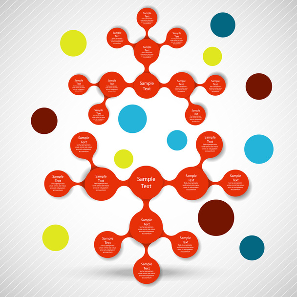 metaball colorful round diagram infographics - Vettoriali, immagini
