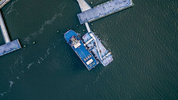 aerial view of the port of the baltic sea - Foto, immagini