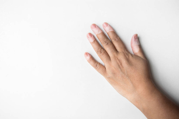 hand of a woman's hands with a white background - Foto, afbeelding