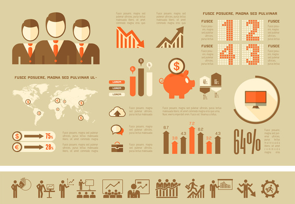 Business Infographic Template. - ベクター画像