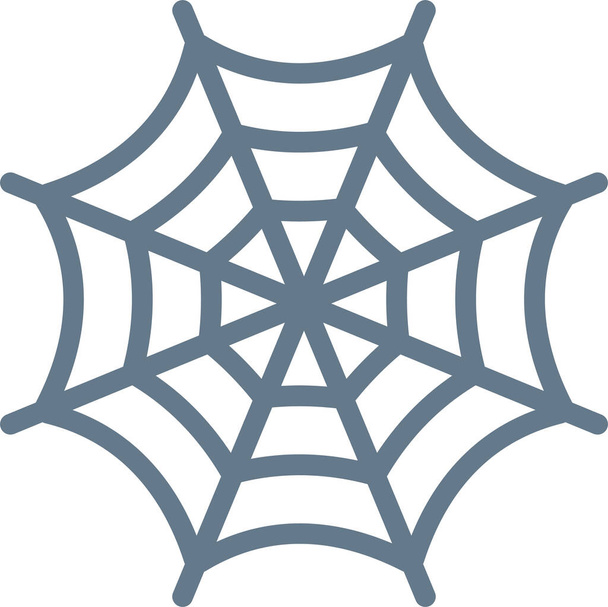 arachnid cobweb spiderweb icon in flat style - ベクター画像