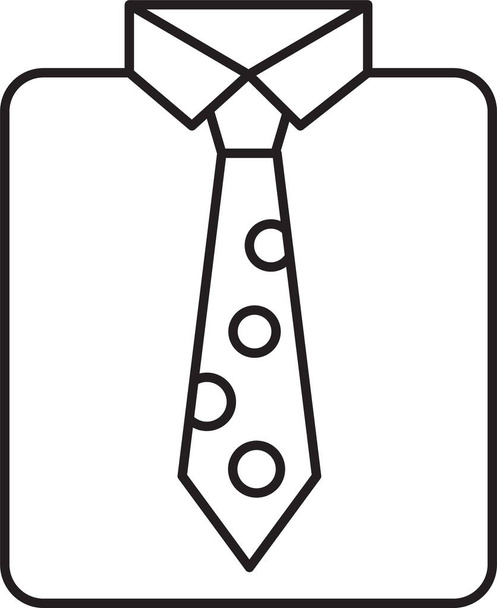 textilní šaty ikona košile ve stylu osnovy - Vektor, obrázek