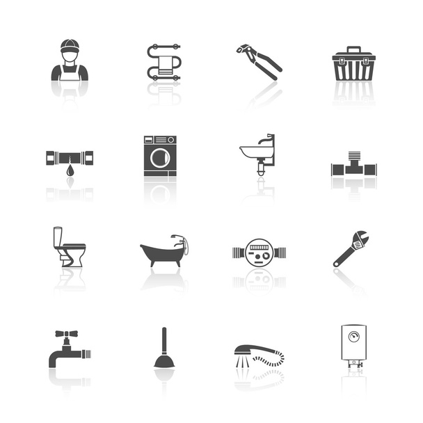 Набор иконок для сантехники
 - Вектор,изображение