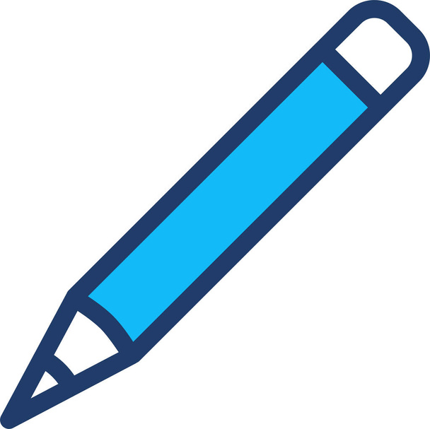edit pen pencil icon in filled-outline style - Vector, Image