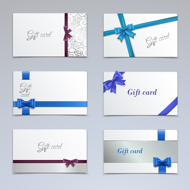 Gift cards set - Vector, Image