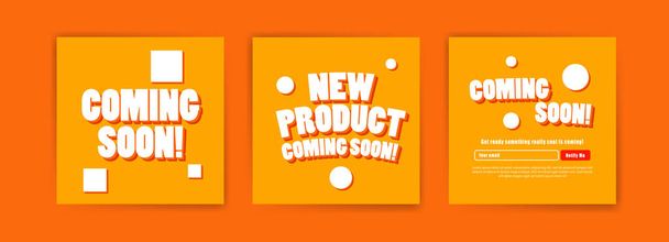 Coming soon! banners. Vector template for banners, posters, cards and social media posts. - Vettoriali, immagini