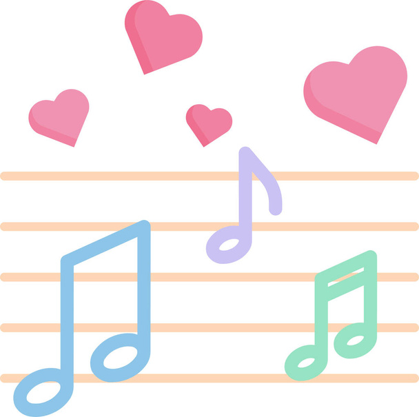 element festival melody icon in love-romance category - Vector, Image