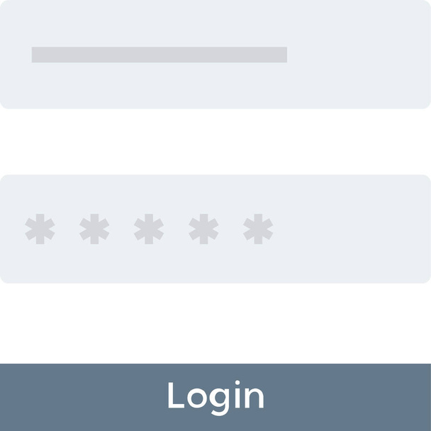 form login user icon in flat style - Vetor, Imagem